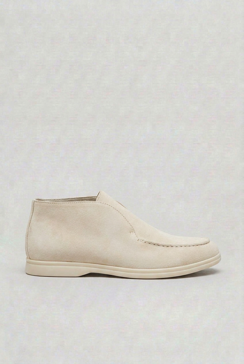 Classic Suede-Look High Top Loafers