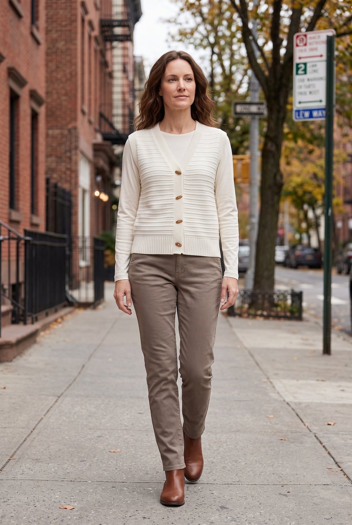Classic Knit Sleeveless Toggle Button Cardigan with Stand Collar