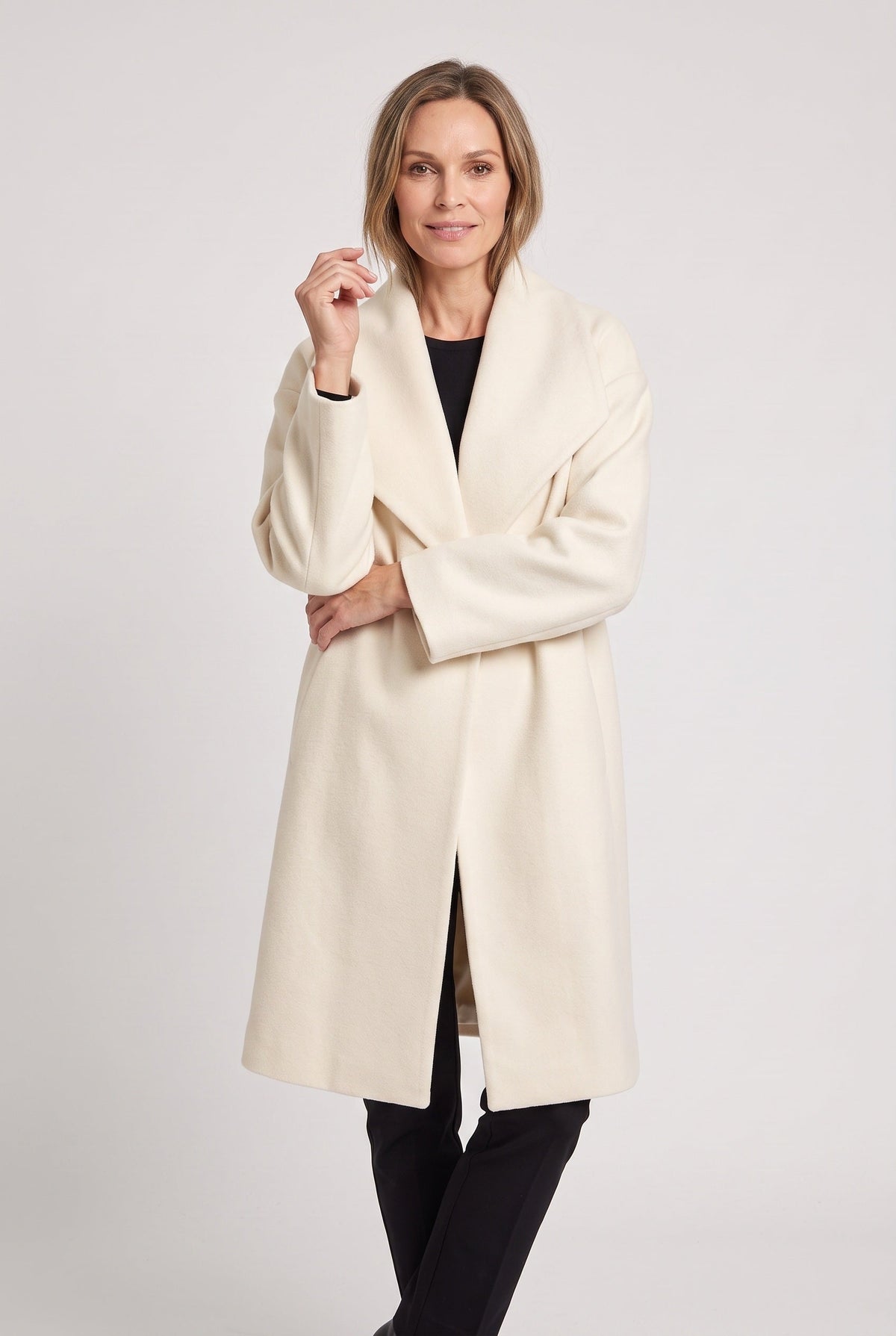Oversized Shawl Collar Wool Blend Coat