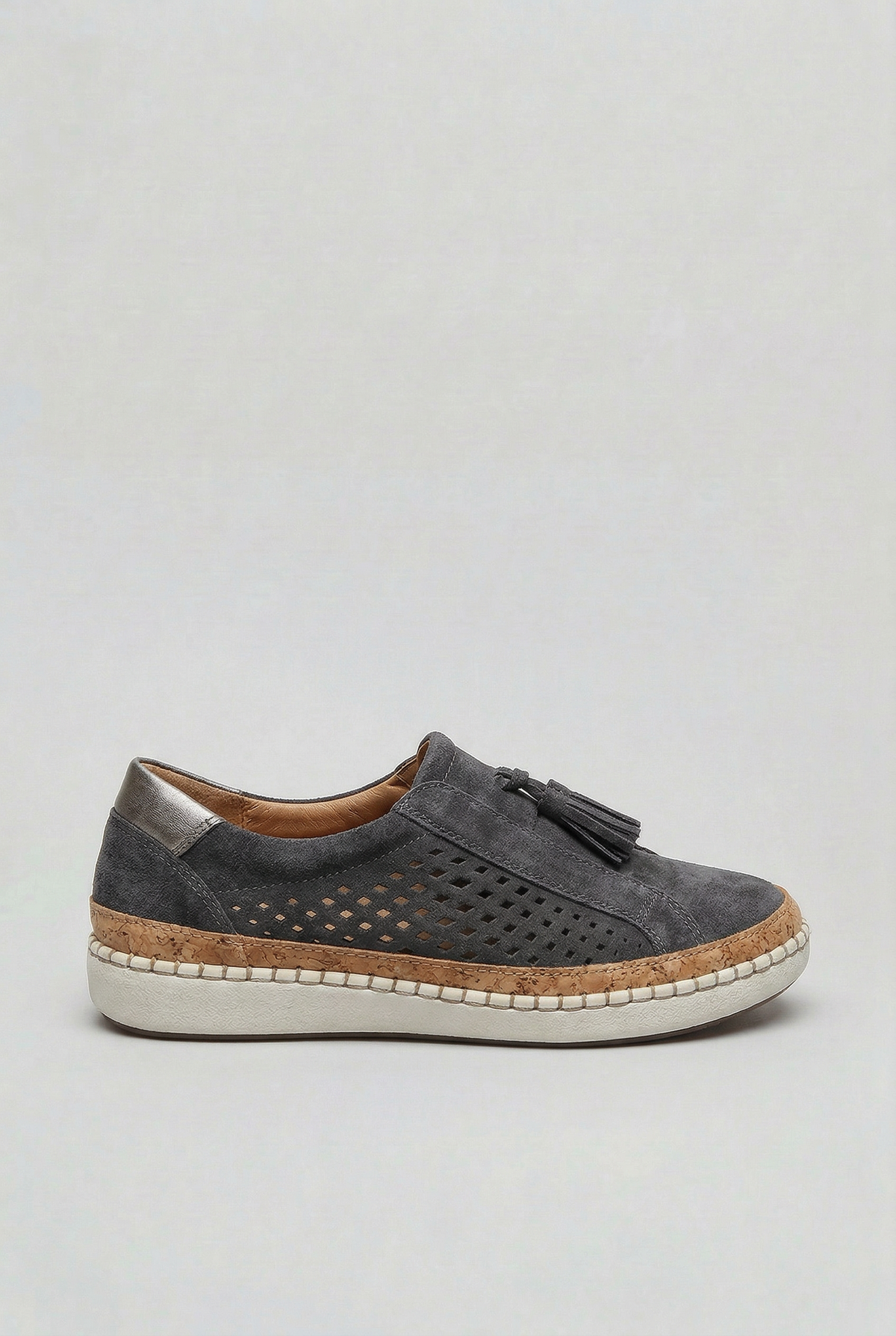 Casual Leather Tassel Slip-On Sneakers
