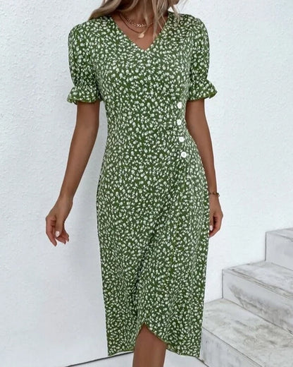 Charlene | Floral V-Neck Summer Dress
