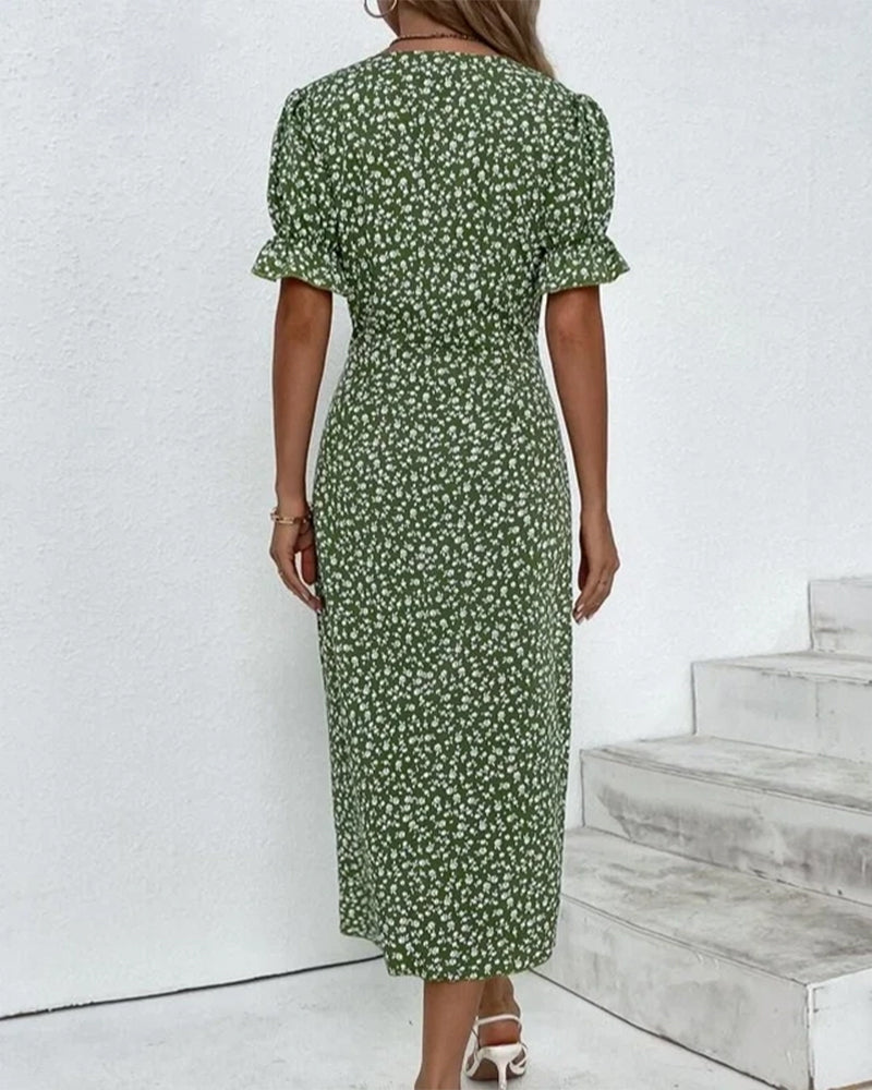 Charlene | Floral V-Neck Summer Dress