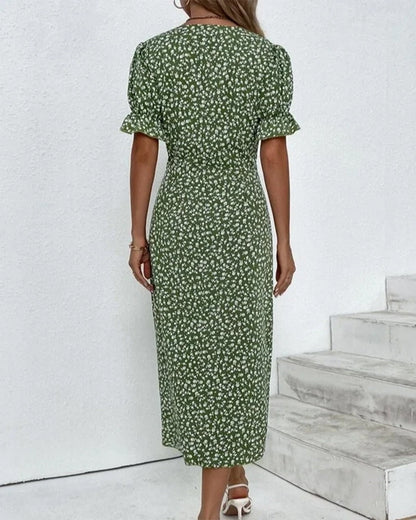 Charlene | Floral V-Neck Summer Dress