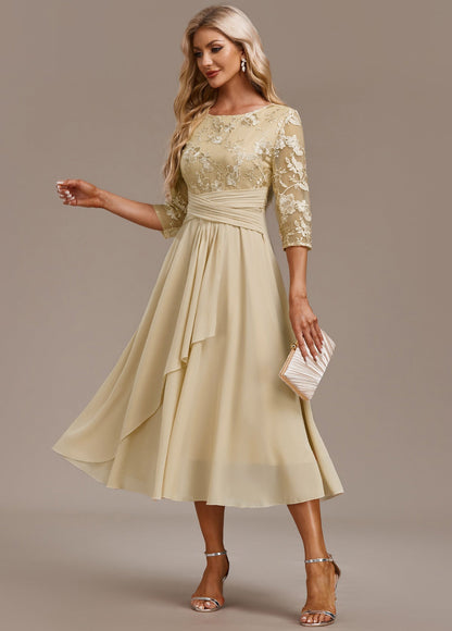 Elegant Floral Cap Sleeve Dress - VibreMode