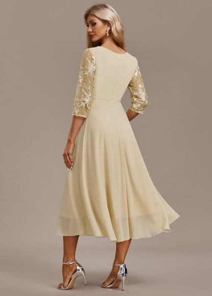 Elegant Floral Cap Sleeve Dress