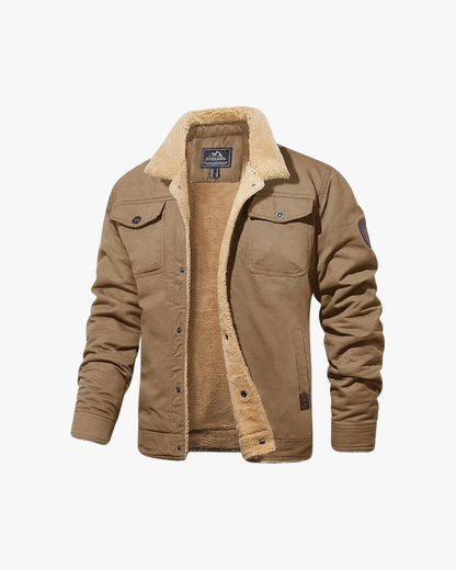 Warm Fleece Lined Mens Flight Jacket