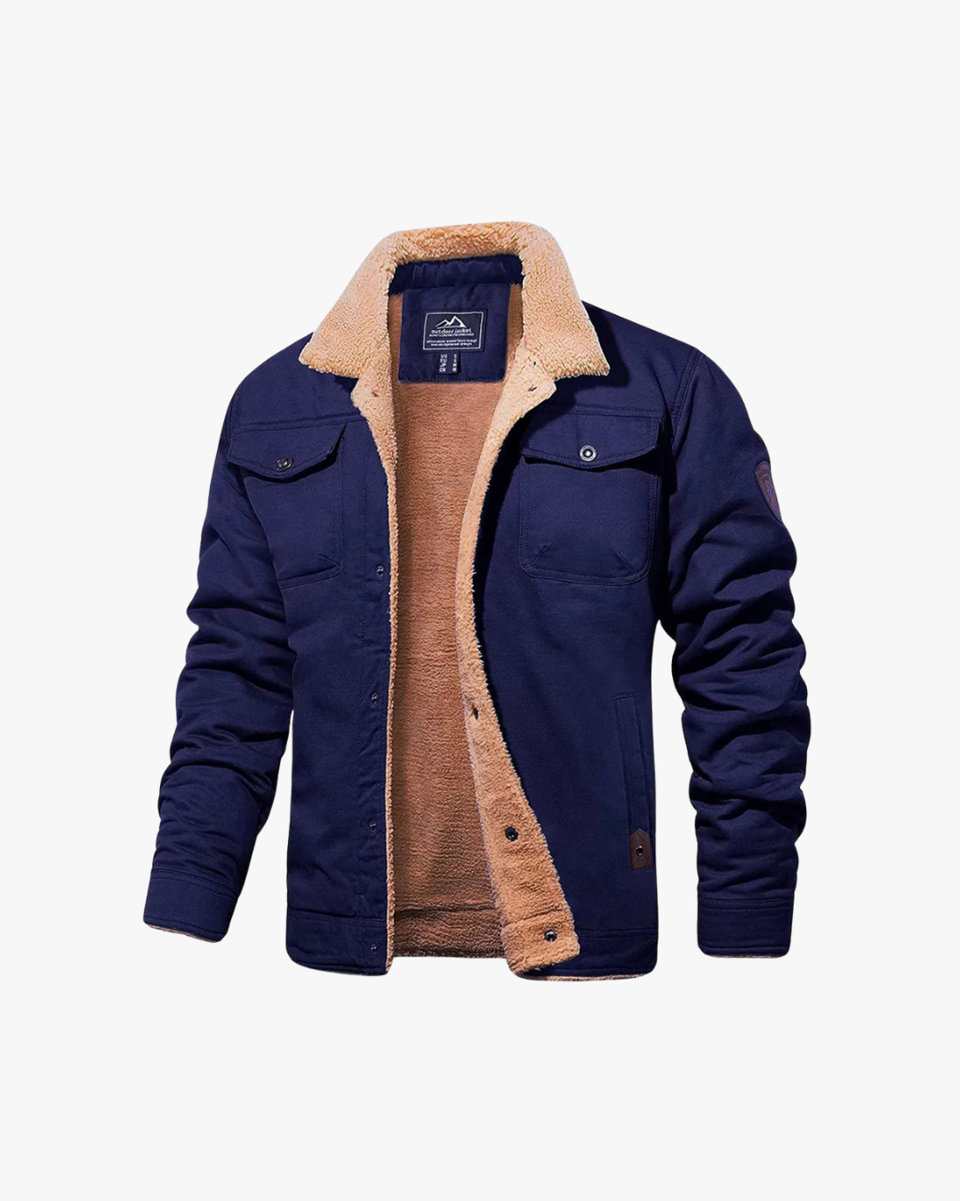 Warm Fleece Lined Mens Flight Jacket