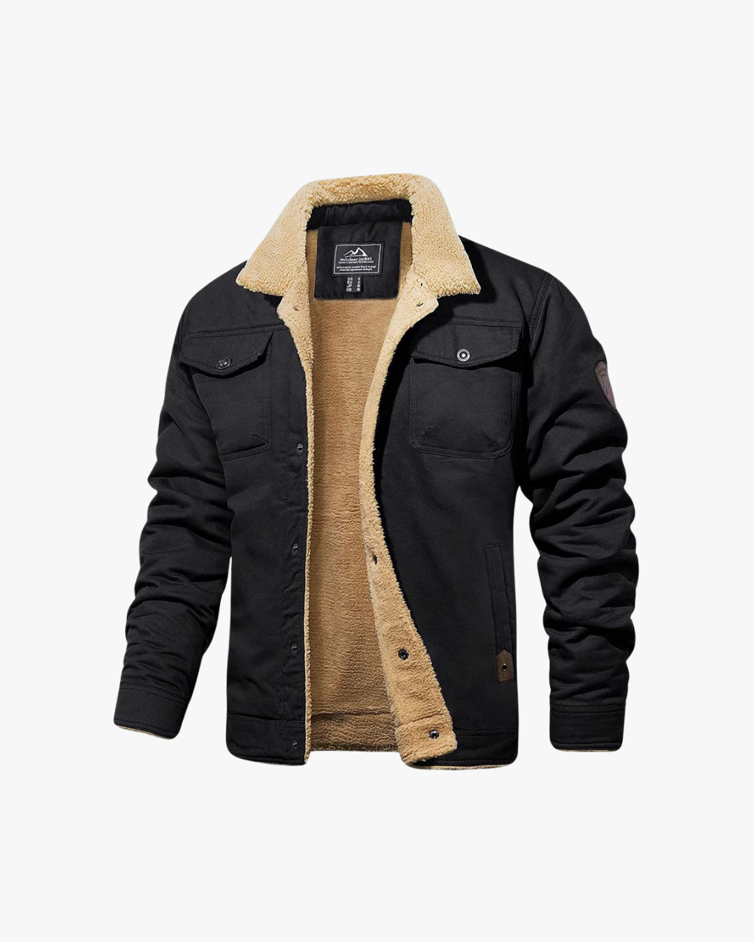 Warm Fleece Lined Mens Flight Jacket