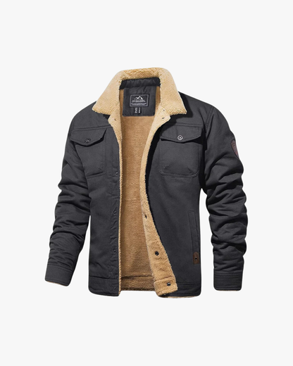 Warm Fleece Lined Mens Flight Jacket