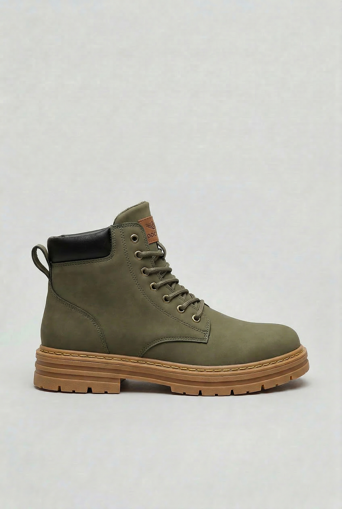 Classic Lace-Up Leather Boots with Chunky Lug Sole