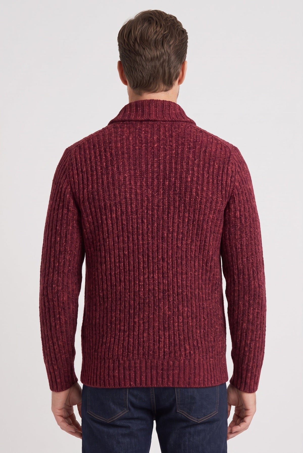 Classic Chunky Rib Knit Cardigan with Button Front