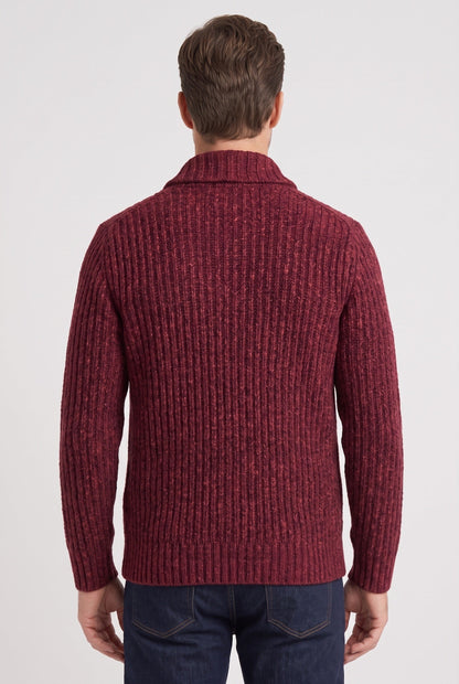 Classic Chunky Rib Knit Cardigan with Button Front
