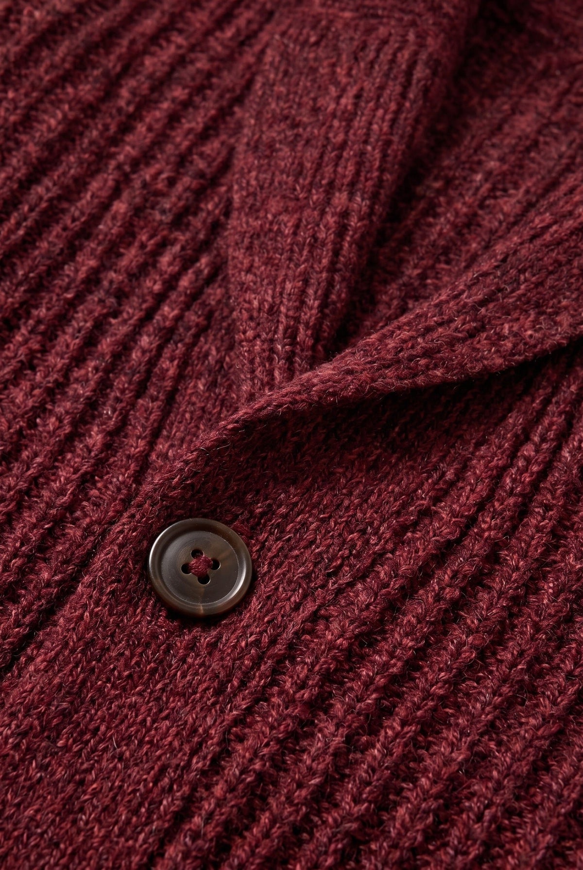 Classic Chunky Rib Knit Cardigan with Button Front