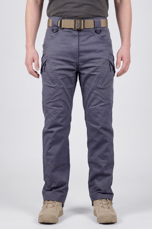 Classic Cotton Cargo Pants with Zip Flap Pockets