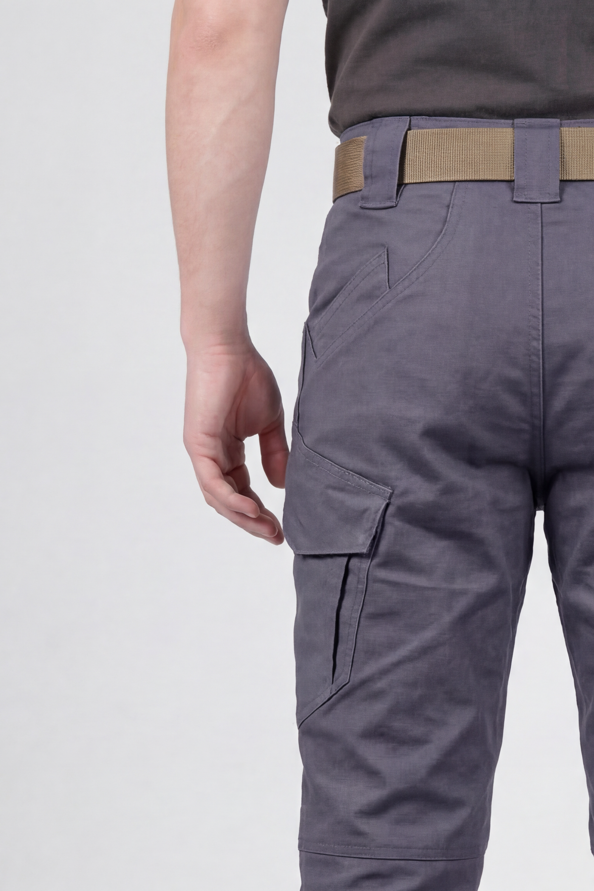 Classic Cotton Cargo Pants with Zip Flap Pockets