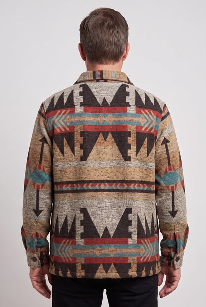Casual Printed Button Front Jacket