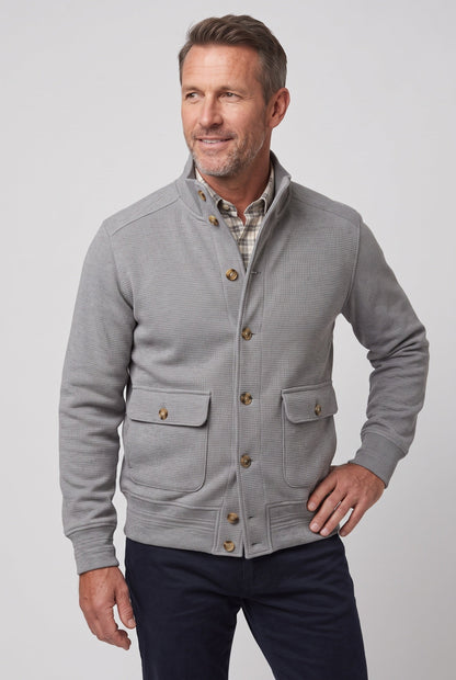 Classic Button Front Stand Collar Jacket