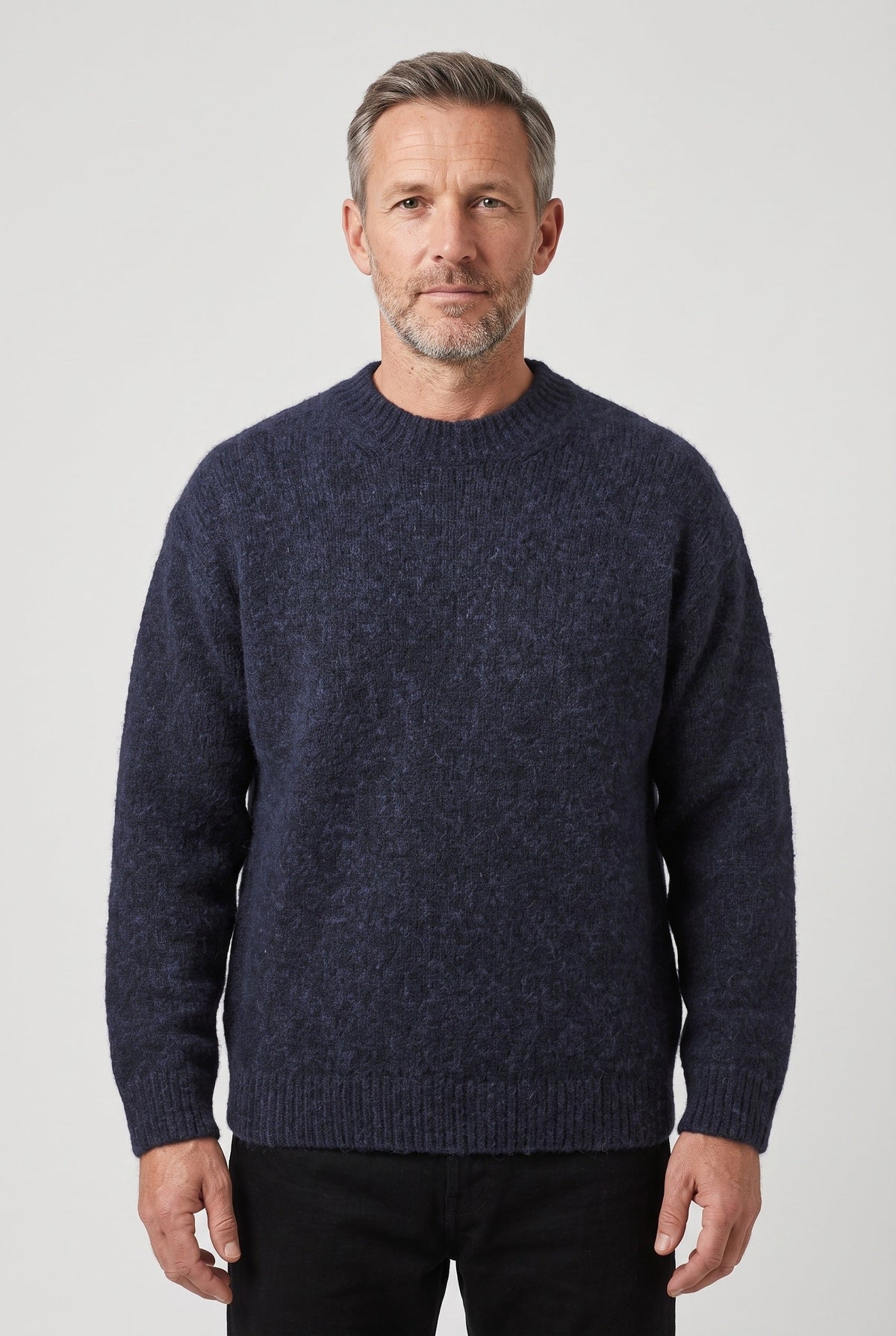 Classic Brushed Knit Crew Neck Sweater