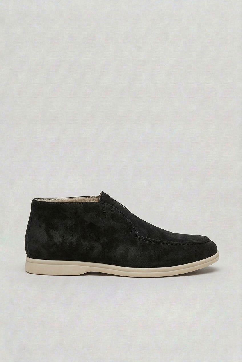 Classic Suede-Look High Top Loafers