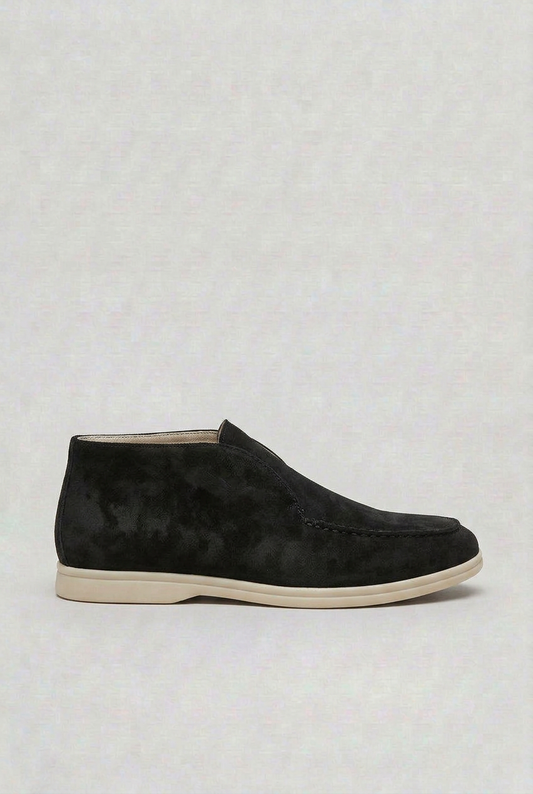 Classic Suede-Look High Top Loafers
