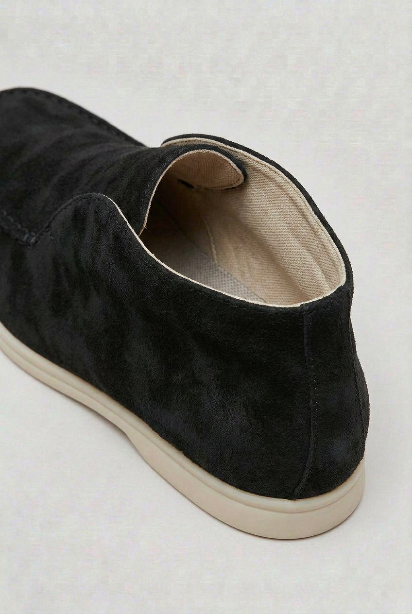 Classic Suede-Look High Top Loafers