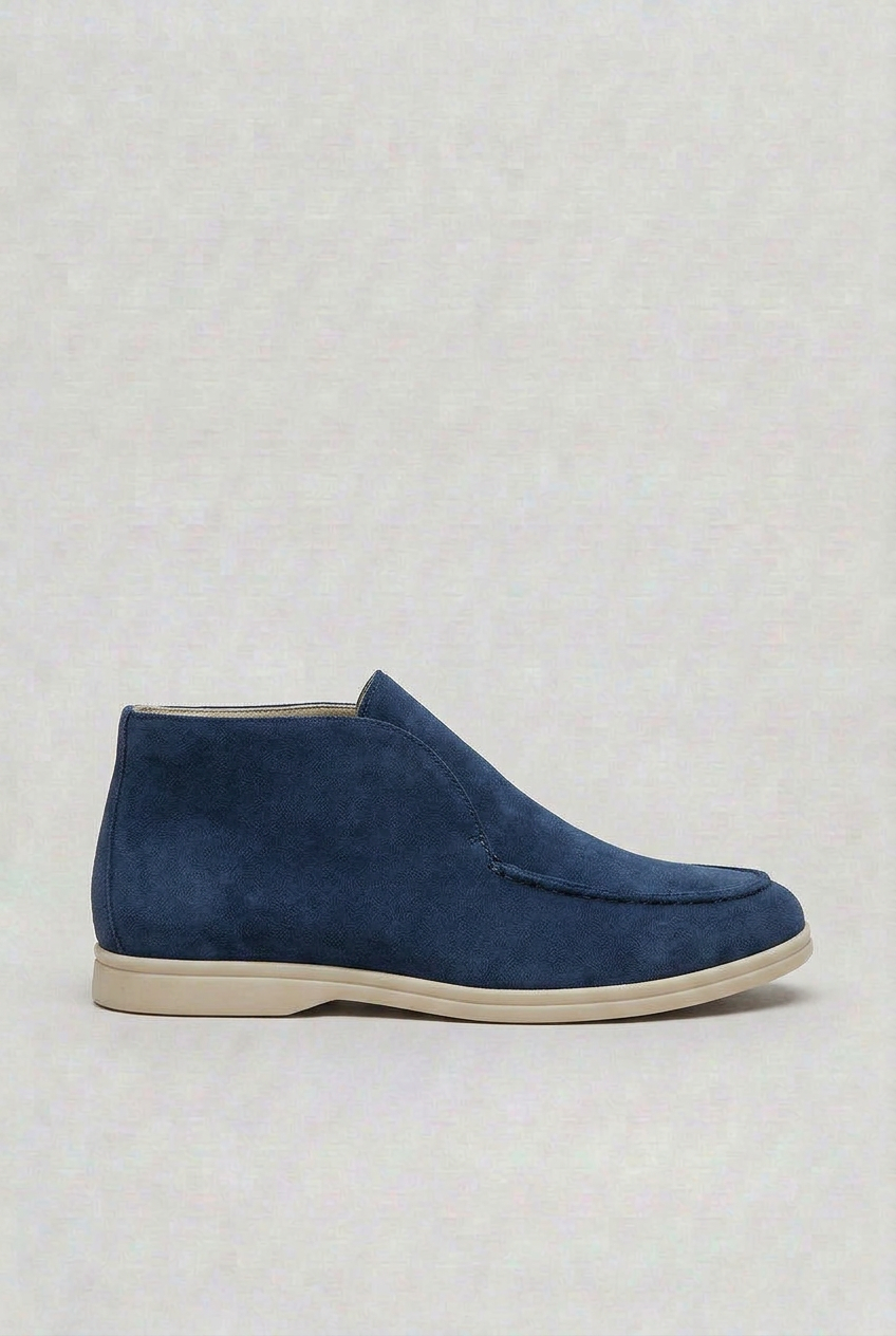 Classic Suede-Look High Top Loafers