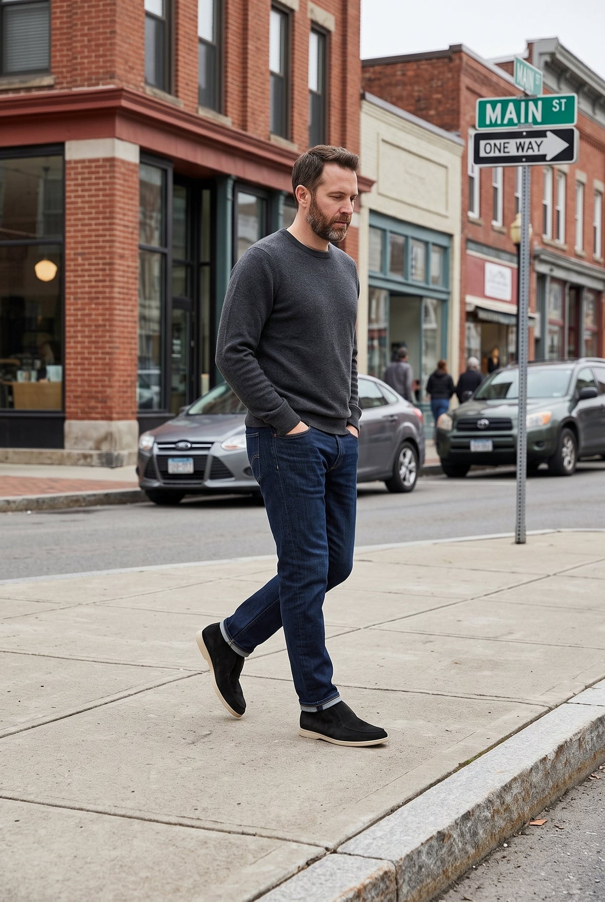 Classic Suede-Look High Top Loafers