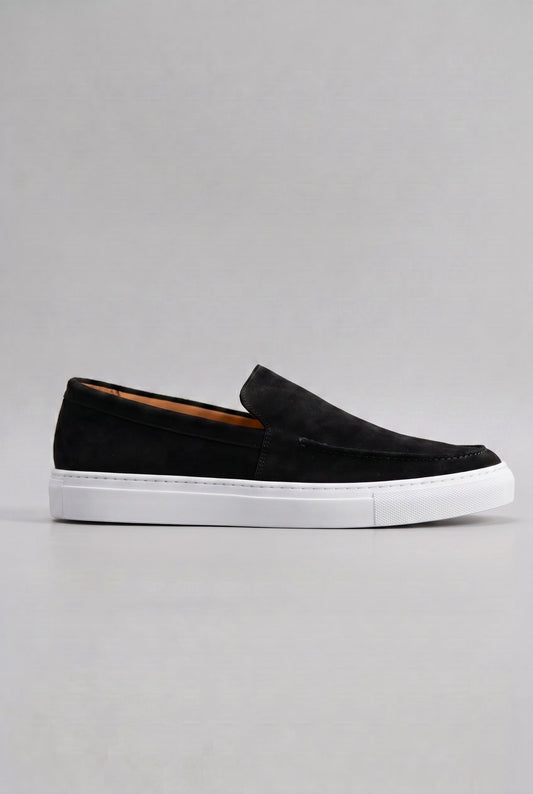 Classic Leather Loafers with Chunky Platform Sole