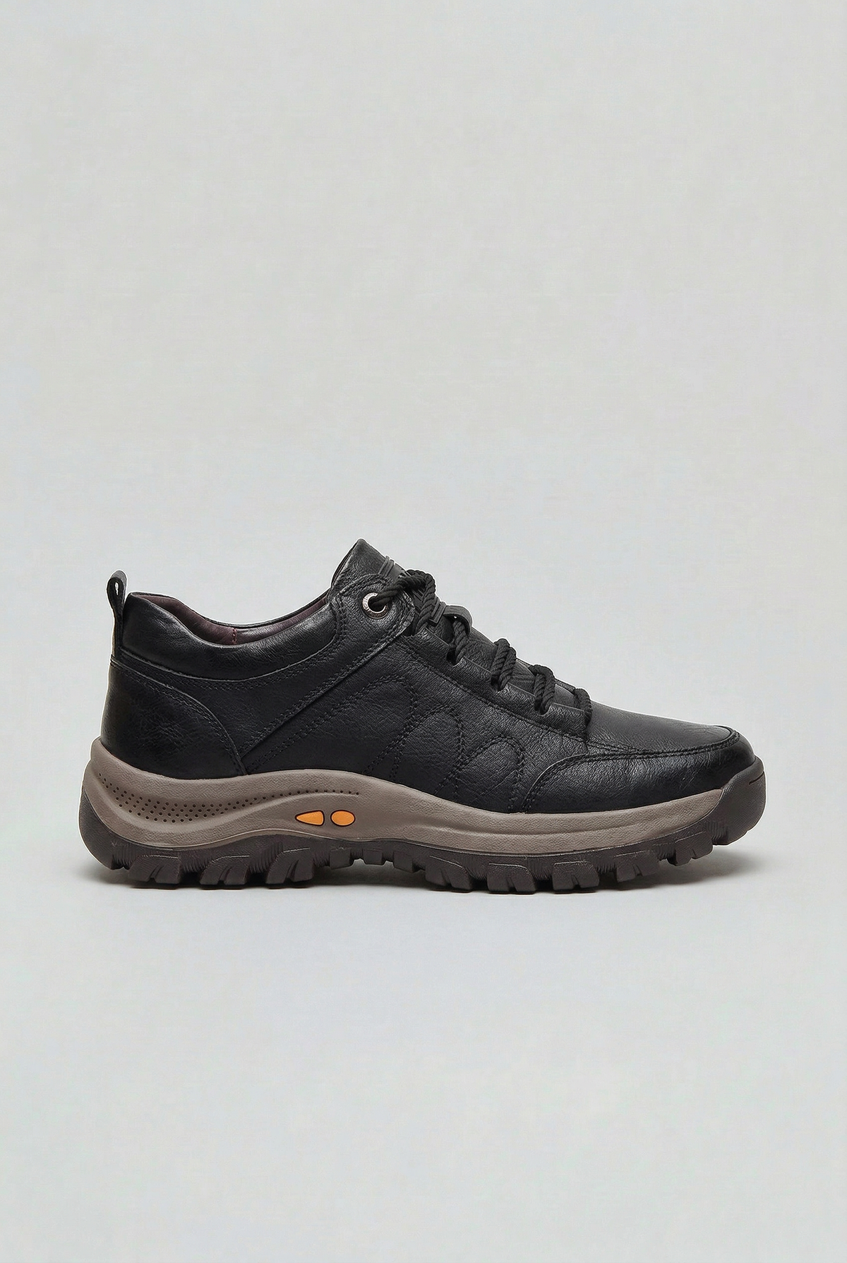Classic Leather Lace-Up Shoes with Lug Sole
