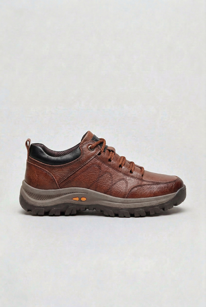 Classic Leather Lace-Up Shoes with Lug Sole
