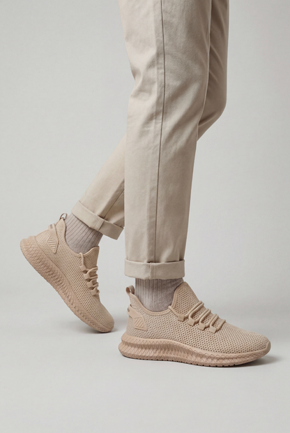 Breathable Mesh Sneakers with Webbing Eyelets