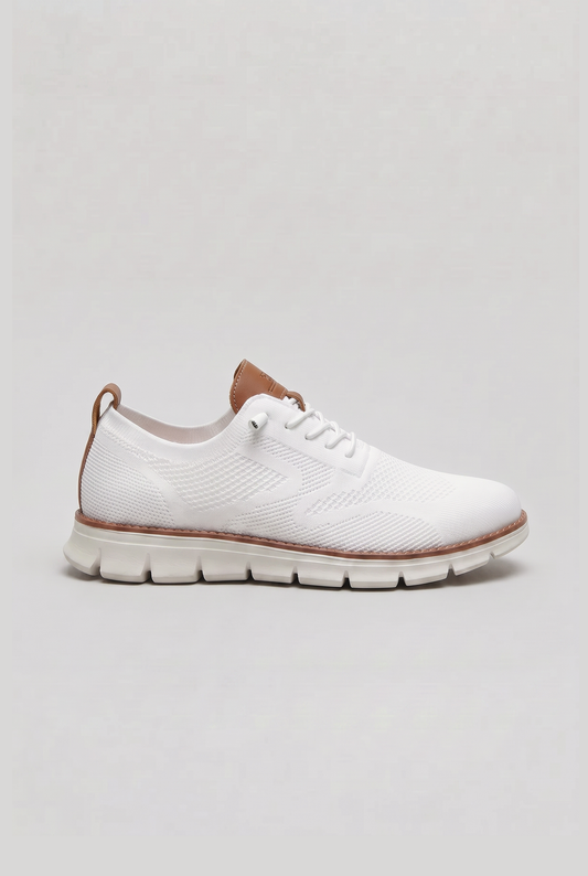 Casual Knit Upper Sneakers with Double Pull Tabs