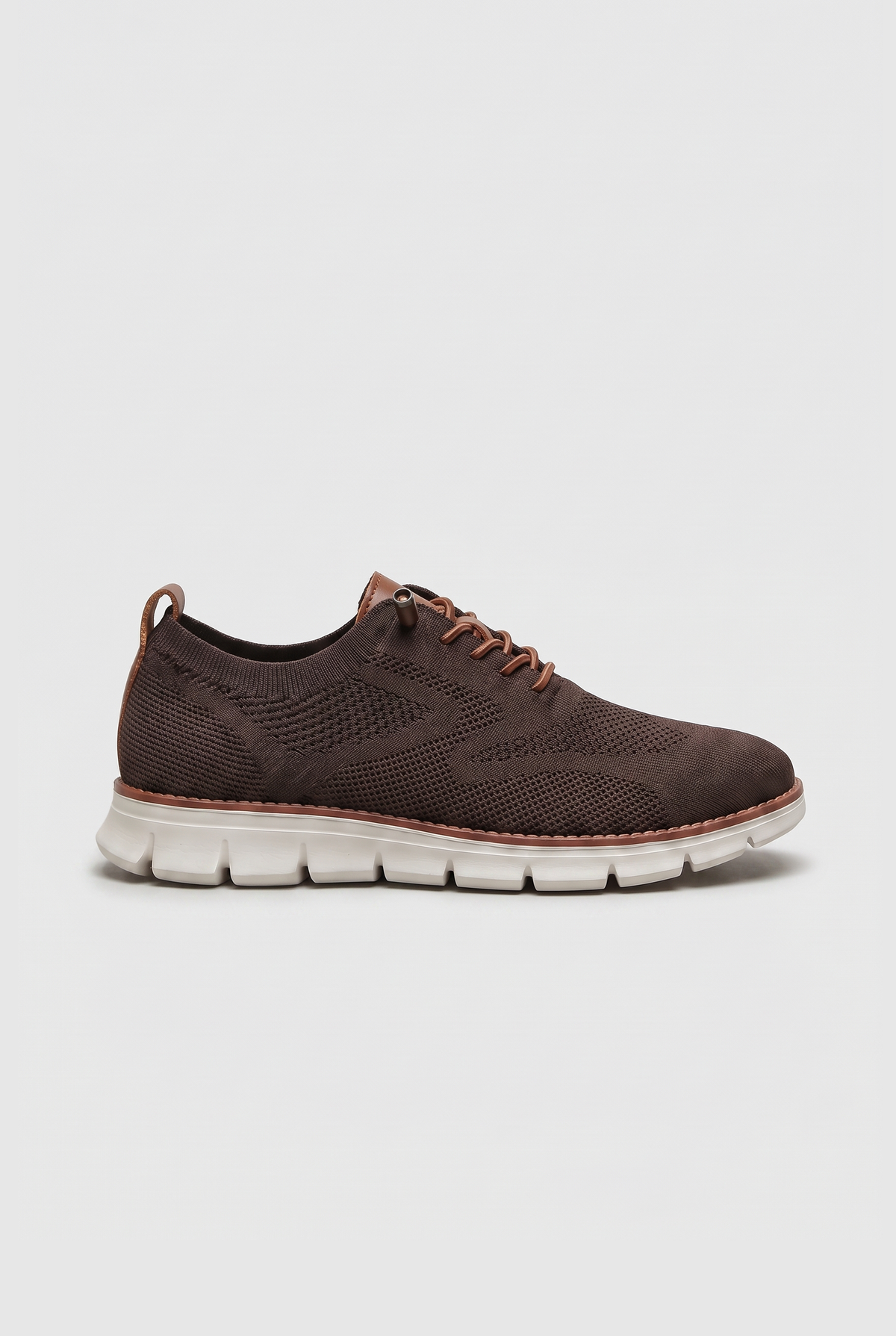Casual Knit Upper Sneakers with Double Pull Tabs