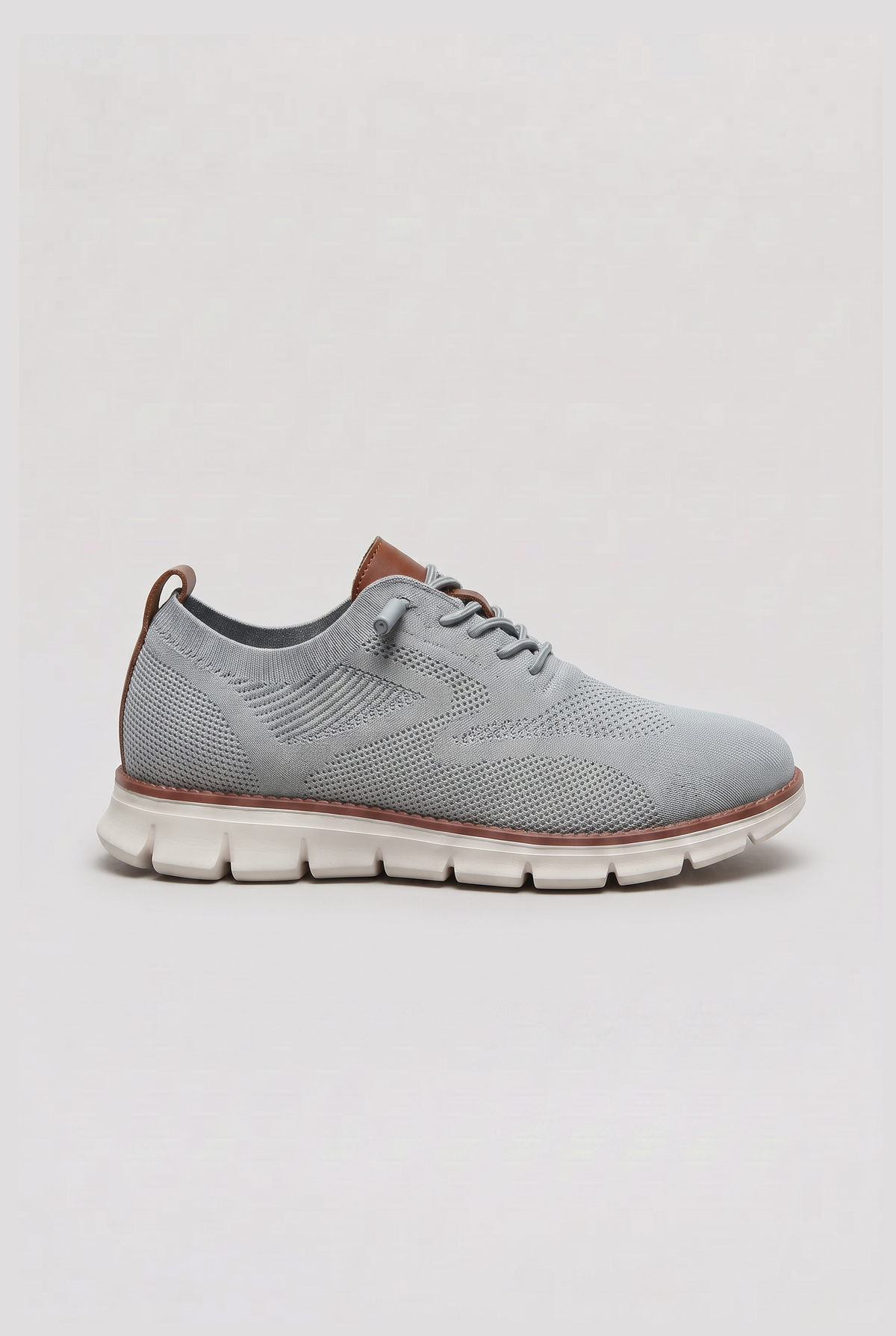 Casual Knit Upper Sneakers with Double Pull Tabs
