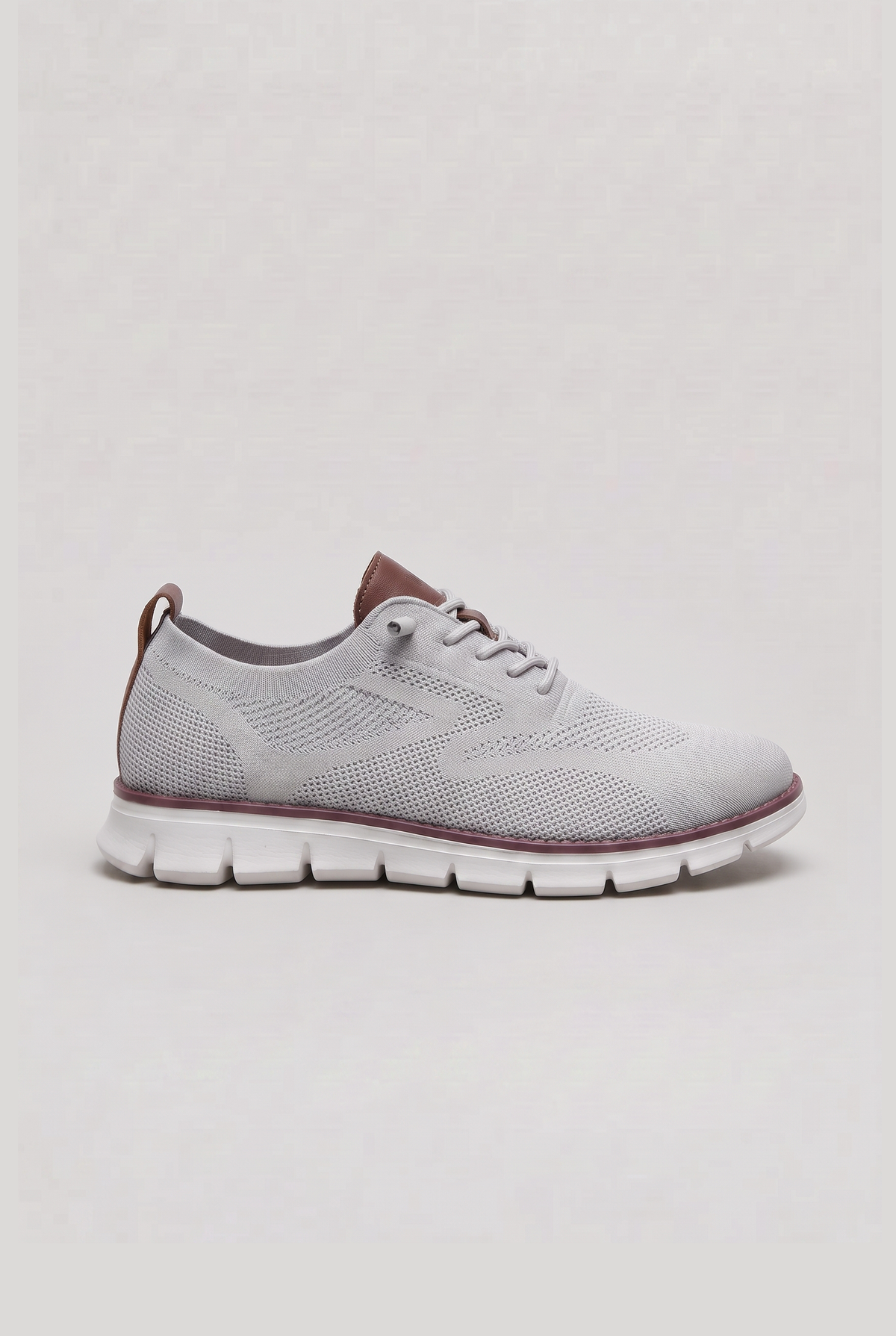 Casual Knit Upper Sneakers with Double Pull Tabs