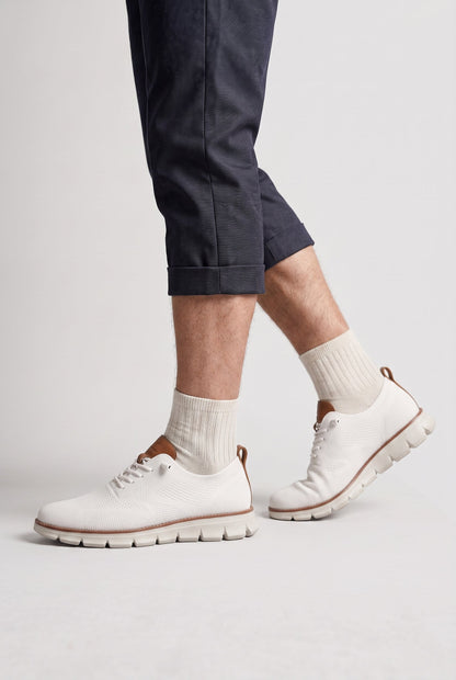 Casual Knit Upper Sneakers with Double Pull Tabs