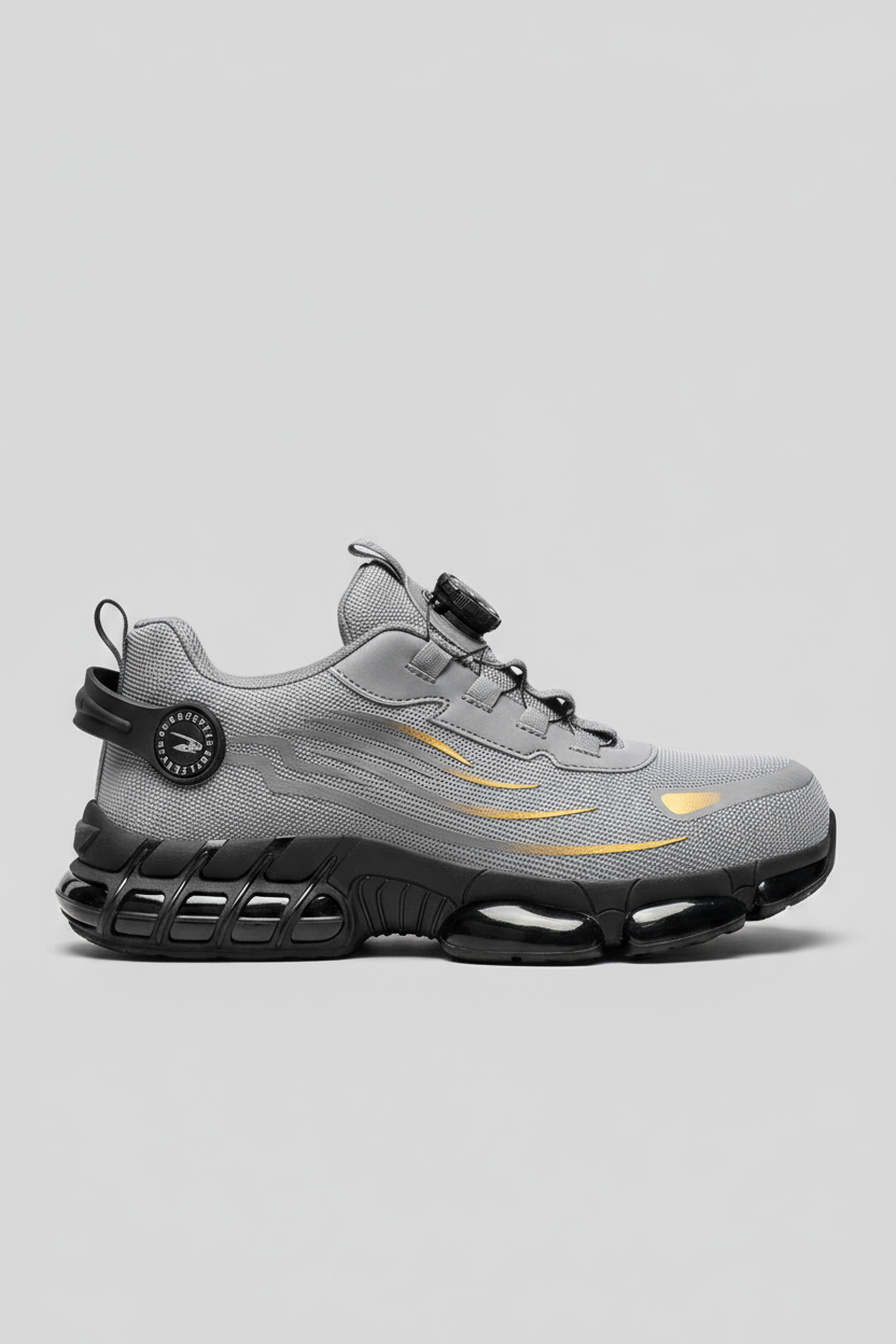 Sporty Steel Toe Cap Dial Closure Sneakers