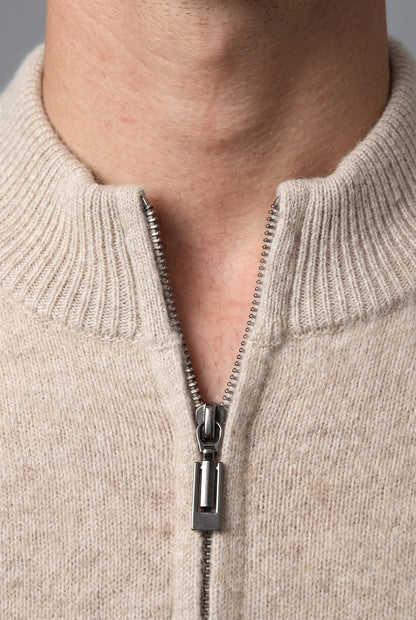 Casual Knit Zip Front Tracksuit with Funnel Neck
