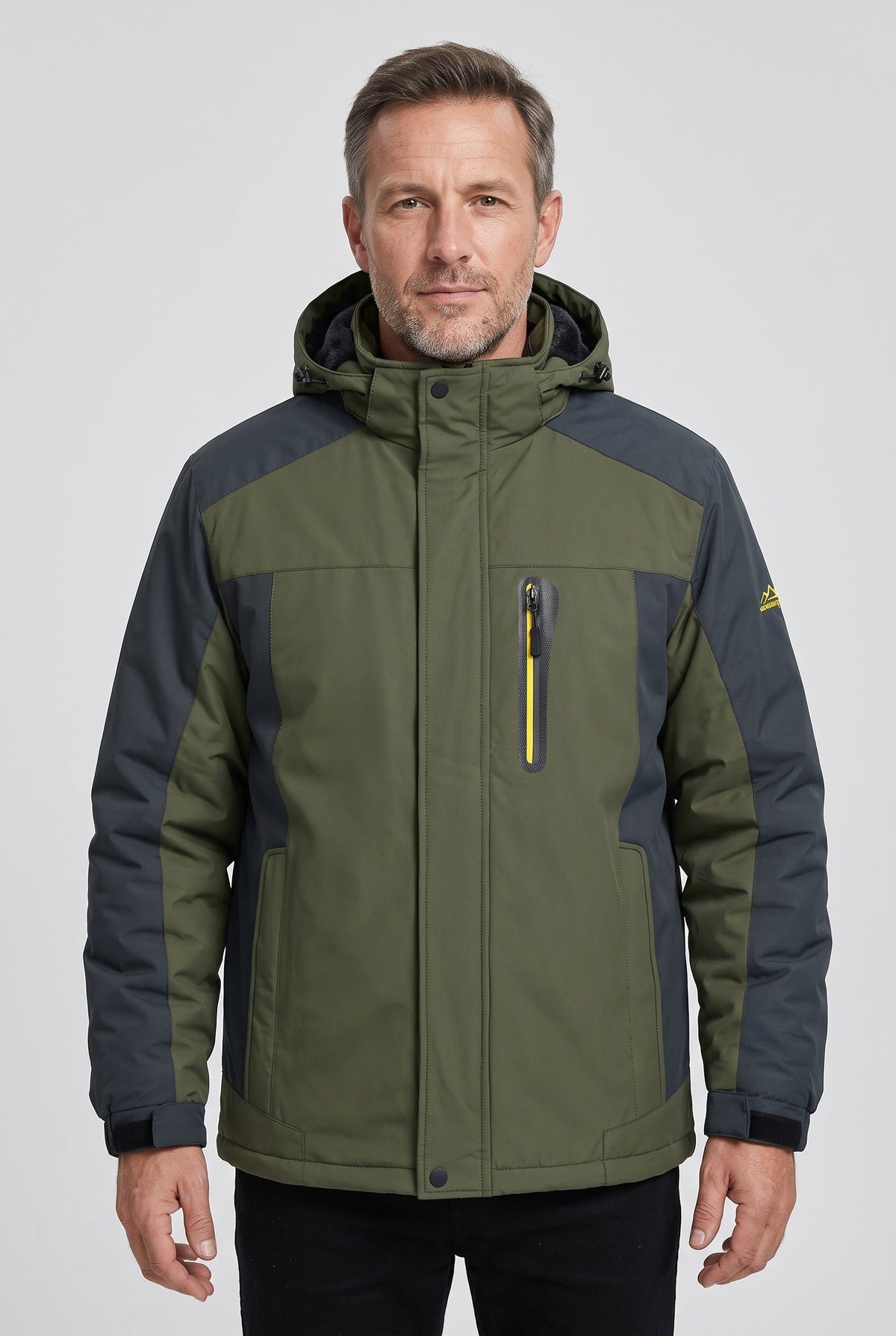 Water-Resistant Hooded Shell Jacket for Winter