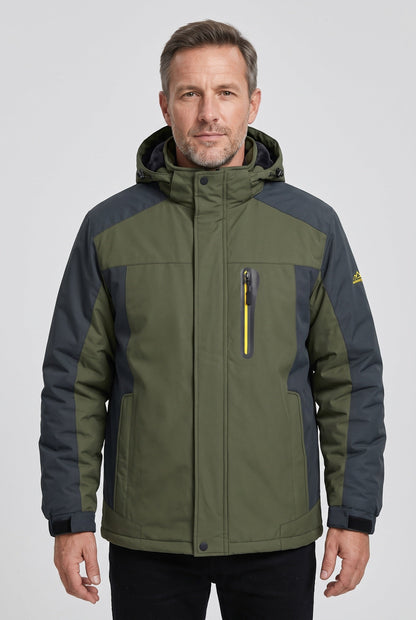 Water-Resistant Hooded Shell Jacket for Winter
