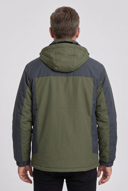 Water-Resistant Hooded Shell Jacket for Winter