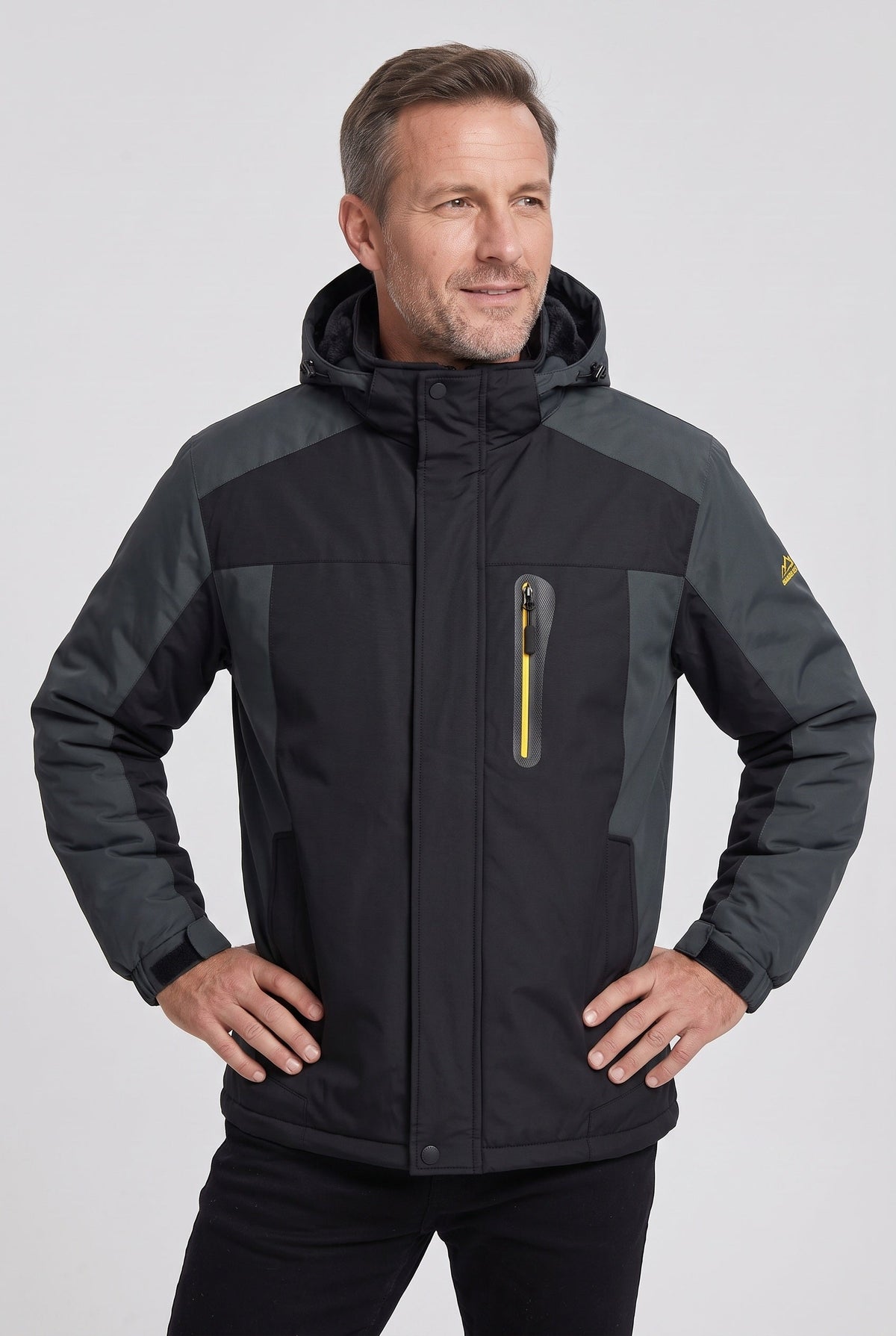 Water-Resistant Hooded Shell Jacket for Winter