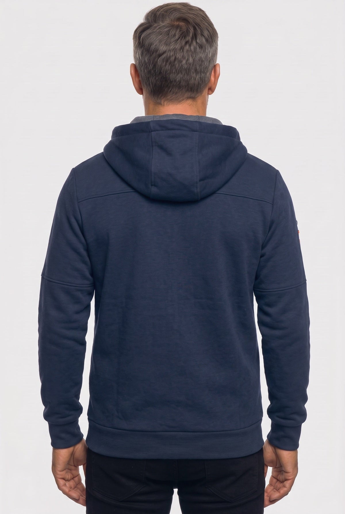 Casual Zip-Up Cotton Hoodie with Multiple Zipped Pockets