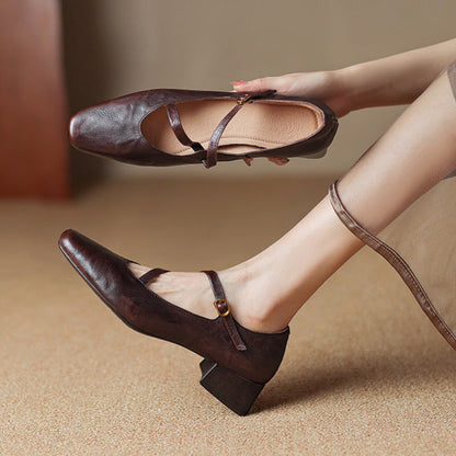 Premium Real Leather High Heels