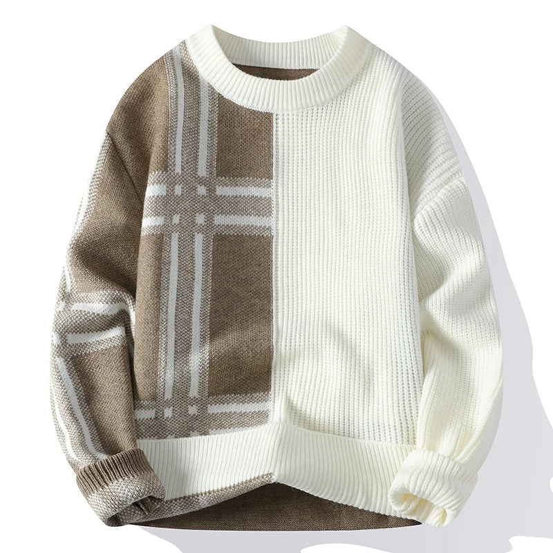 Warm Crew Neck Pullover Sweater - VibreMode