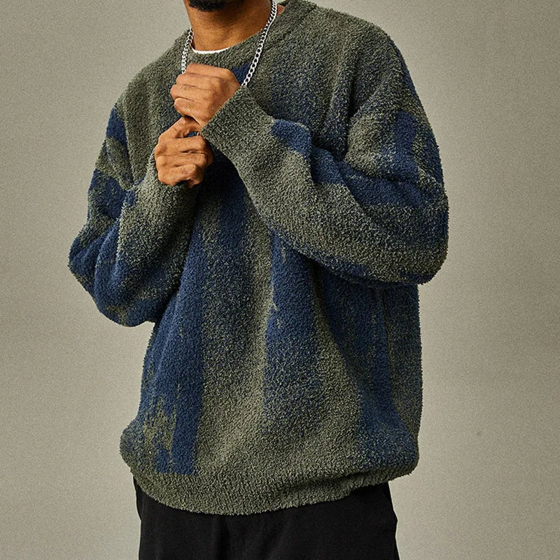 Warm Crew Neck Pullover Sweater