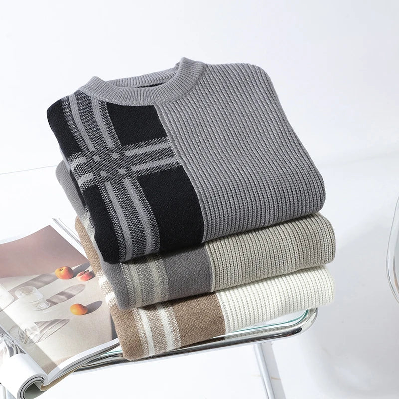Warm Crew Neck Pullover Sweater