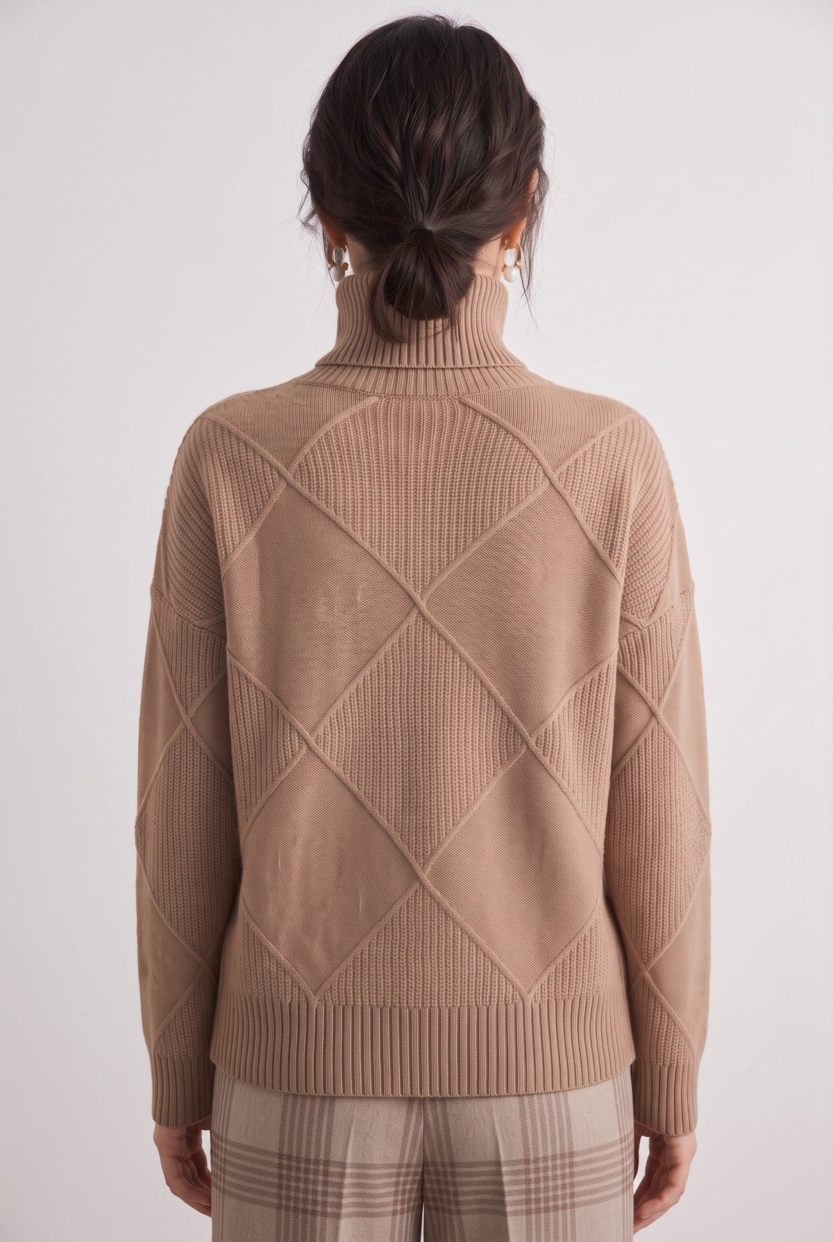 Classic Cable Knit Turtleneck Sweater