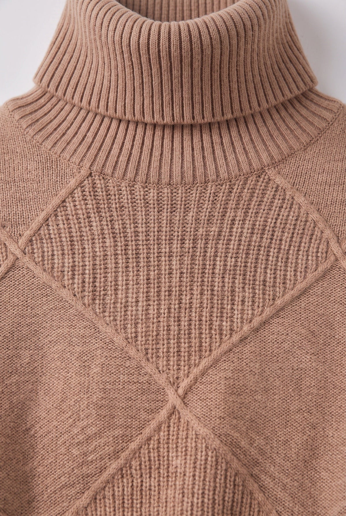 Classic Cable Knit Turtleneck Sweater