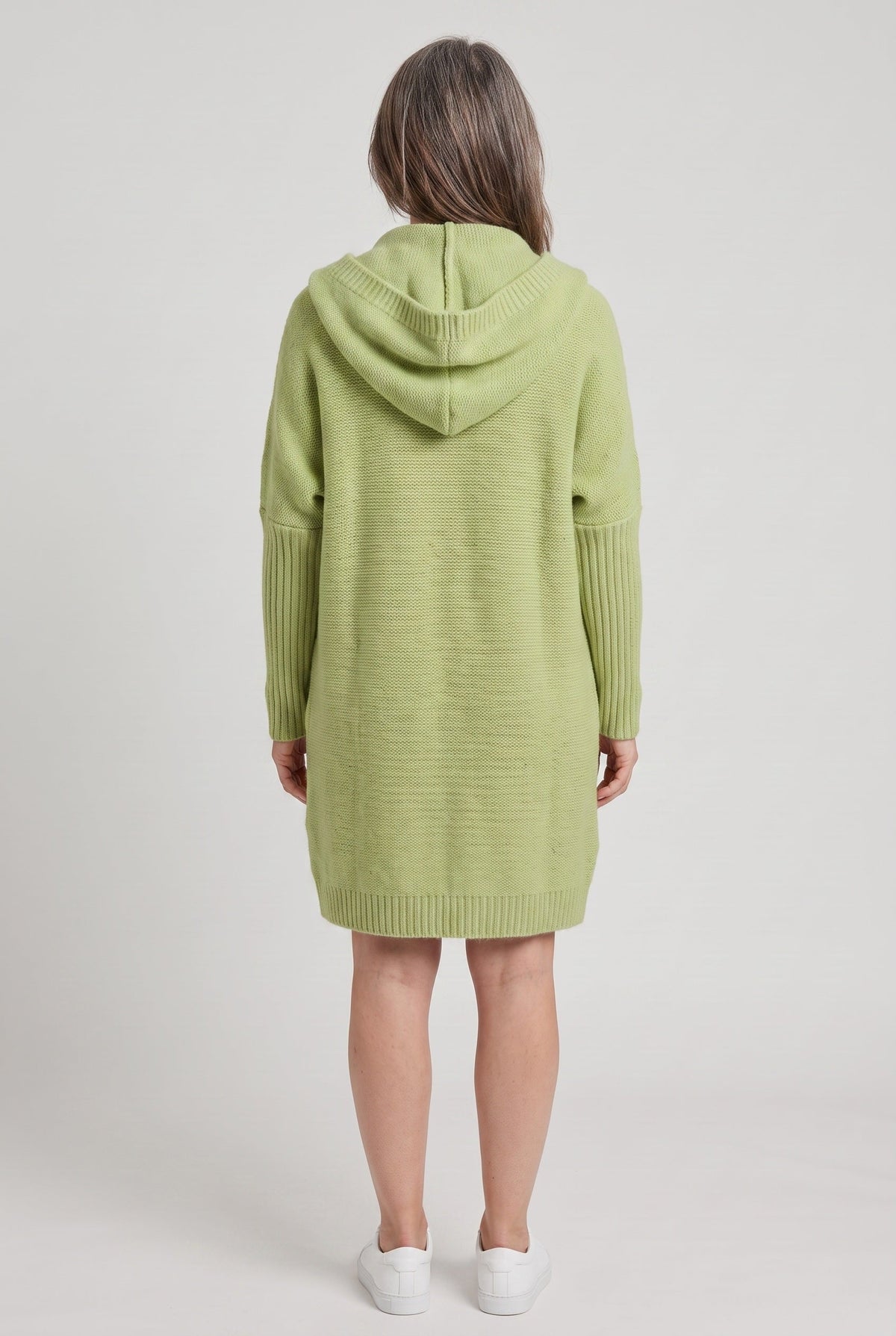 Casual Hooded Longline Open Front Cardigan